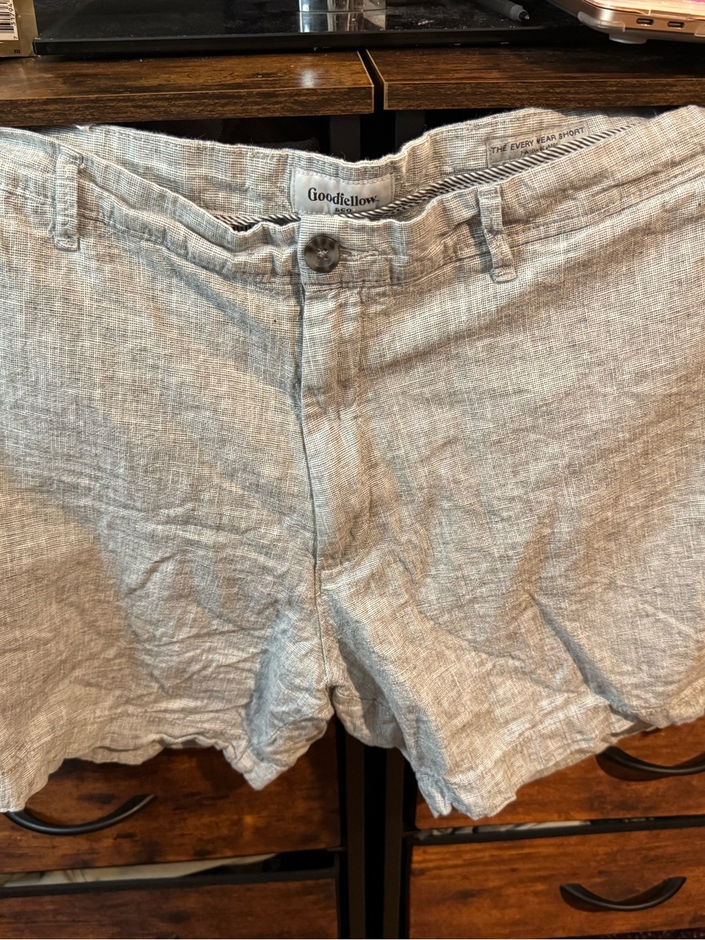 Goodfellow & Co Gray Linen-Blend Women's Bermuda Shorts